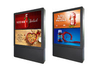 55 اینچ ال سی دی عمودی تبلیغات صفحه نمایش دوگانه در فضای باز دیجیتال توتم در فضای باز صفحه علامت دیجیتال LCD