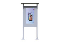 صفحه نمایش ال سی دی ضد آب قابل حمل 4K در فضای باز صفحه نمایش دیجیتال ایستاده روی زمین برای بزرگراه های ایستگاه اتوبوس