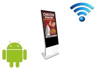 تبلیغات نمایش LED در فضای باز 100V - 240V Wi-Fi نمایندگی دیجیتال ایستاده Android طبقه