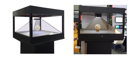 4 طرف صفحه نمایش هولوگرافی 3D / نمایشگر هولوگرافی برای نمایش جواهرات / ساعت