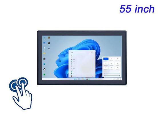 صفحه نمایش جاسازی شده لمس کننده 55 اینچی ویندوز برای ارائه شرکت ها، نصب هنر دیجیتال، نمایشگاه های موزه ای تعاملی و کنفرانس های ویدیویی پیشرفته
