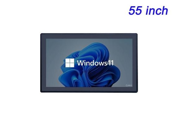 صفحه نمایش جاسازی شده لمس کننده 55 اینچی ویندوز برای ارائه شرکت ها، نصب هنر دیجیتال، نمایشگاه های موزه ای تعاملی و کنفرانس های ویدیویی پیشرفته