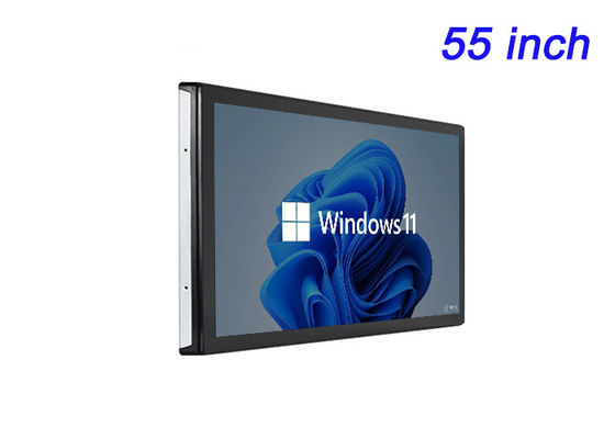 صفحه نمایش جاسازی شده لمس کننده 55 اینچی ویندوز برای ارائه شرکت ها، نصب هنر دیجیتال، نمایشگاه های موزه ای تعاملی و کنفرانس های ویدیویی پیشرفته
